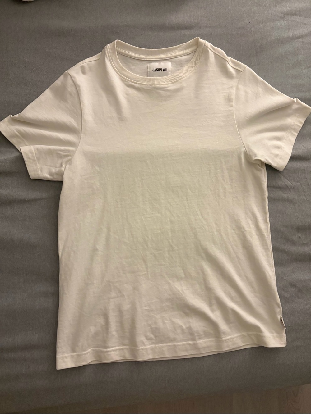 Jason Wu White Short-Sleeve Crew Neck Tee